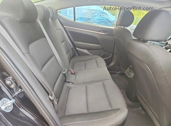 KMHD84LF4KU763180 2019 HYUNDAI ELANTRA Black უკანა სავარძლების ხედი