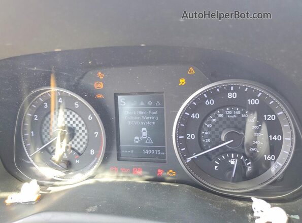 KMHD84LF4LU002280 2020 HYUNDAI ELANTRA Silver Widok zestawu wskaźników