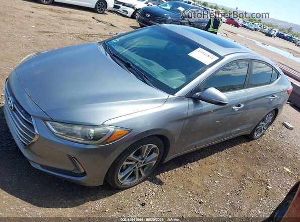 KMHD84LF5HU105263 2017 HYUNDAI ELANTRA Gray Vista tres cuartos delantera izquierda