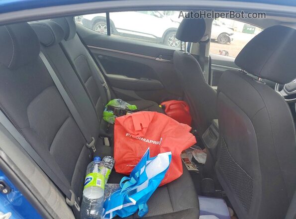 KMHD84LF5JU454137 2018 HYUNDAI ELANTRA Blue Rear seats view