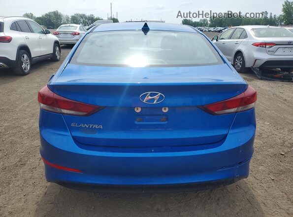 KMHD84LF5JU454137 2018 HYUNDAI ELANTRA Blue Rear view