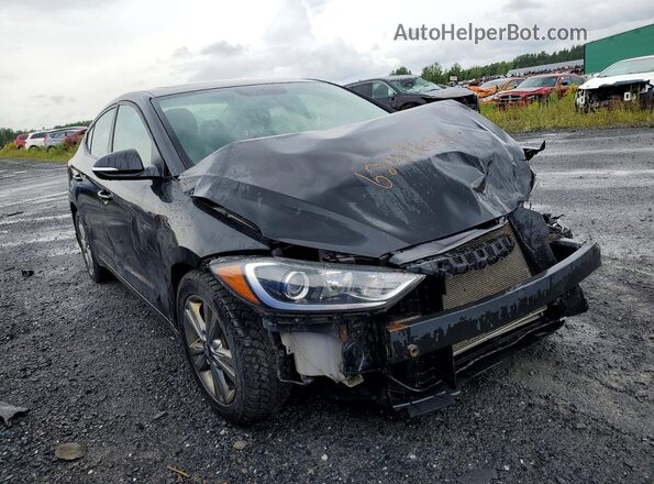 KMHD84LF5JU523988 2018 HYUNDAI ELANTRA Black წინა მარჯვენა