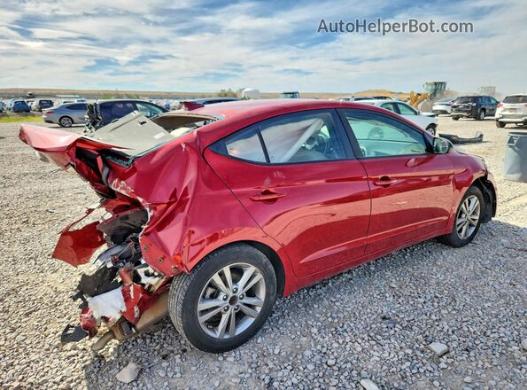 KMHD84LF5JU593281 2018 HYUNDAI ELANTRA Красный Задняя правая четверть