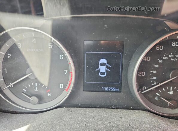 KMHD84LF5JU593281 2018 HYUNDAI ELANTRA Красный Вид щитка приборов