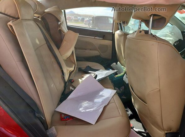 KMHD84LF5JU593281 2018 HYUNDAI ELANTRA Красный Вид задних сидений