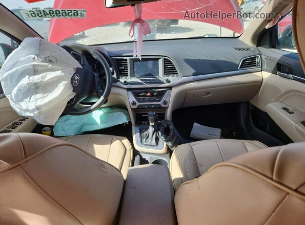KMHD84LF5JU593281 2018 HYUNDAI ELANTRA Красный Вид панели приборов