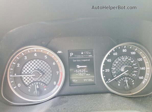 KMHD84LF5KU730348 2019 HYUNDAI ELANTRA Black Instrument cluster view