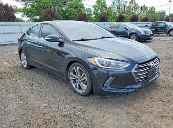 KMHD84LF6HU064738 2017 HYUNDAI ELANTRA Черный Передняя правая четверть
