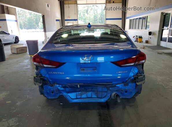 KMHD84LF6HU074962 2017 HYUNDAI ELANTRA Blue Вид задньої частини салону