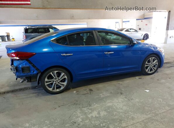 KMHD84LF6HU074962 2017 HYUNDAI ELANTRA Blue Вид спереду