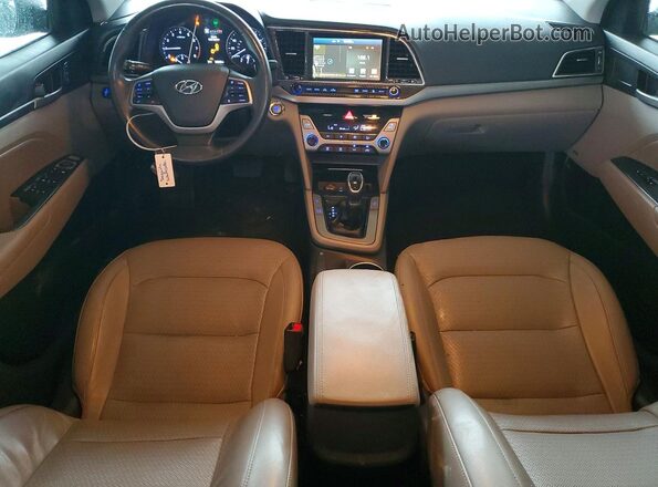 KMHD84LF6HU128017 2017 HYUNDAI ELANTRA Gray წინა პანელის ხედი
