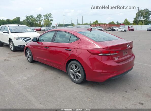 KMHD84LF6JU472694 2018 HYUNDAI ELANTRA Red Задня ліва чверть