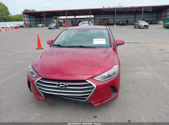 KMHD84LF6JU472694 2018 HYUNDAI ELANTRA Red Вид щитка приладів