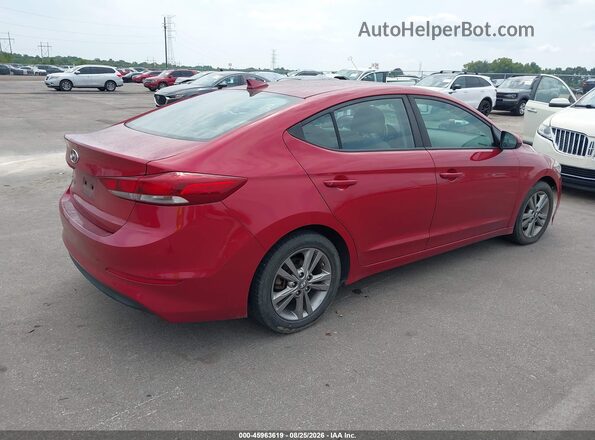 KMHD84LF6JU472694 2018 HYUNDAI ELANTRA Red Задня права чверть
