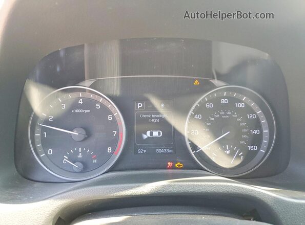 KMHD84LF6JU519271 2018 HYUNDAI ELANTRA Silver ხელსაწყოთა პანელის ხედი