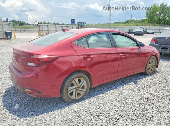 KMHD84LF6KU744422 2019 HYUNDAI ELANTRA Red უკანა მარჯვენა