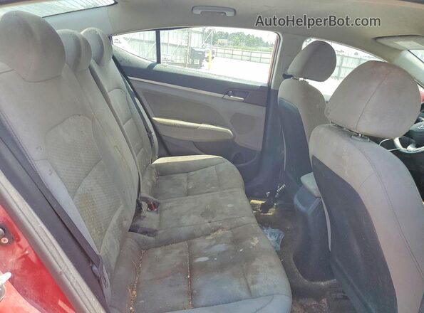 KMHD84LF6KU744422 2019 HYUNDAI ELANTRA Red უკანა სავარძლების ხედი