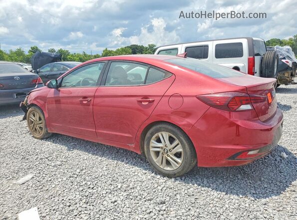 KMHD84LF6KU744422 2019 HYUNDAI ELANTRA Red უკანა მარცხენა