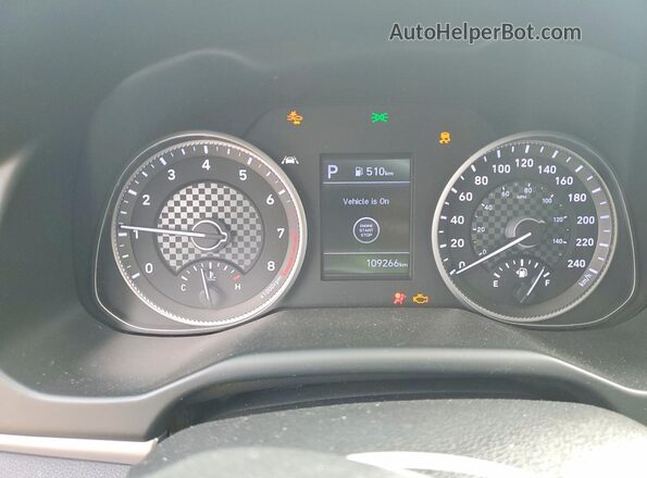 KMHD84LF6KU747739 2019 HYUNDAI ELANTRA White Widok zestawu wskaźników