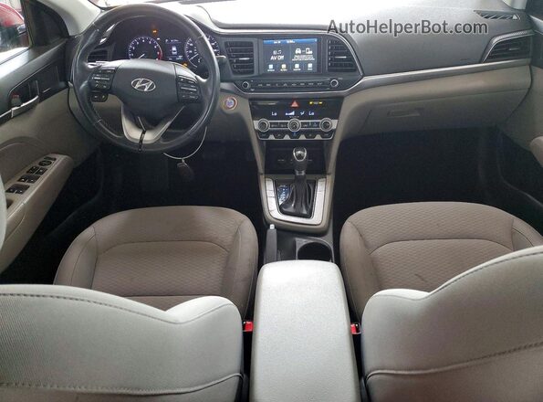 KMHD84LF6KU849235 2019 HYUNDAI ELANTRA Красный Вид панели приборов