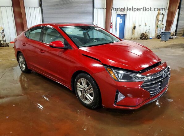 KMHD84LF6KU857318 2019 HYUNDAI ELANTRA Red წინა მარჯვენა