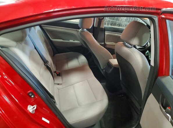 KMHD84LF6KU857318 2019 HYUNDAI ELANTRA Red უკანა სავარძლების ხედი