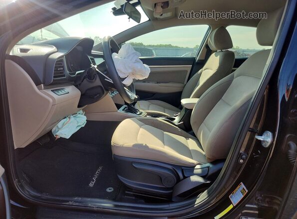 KMHD84LF6LU927725 2020 HYUNDAI ELANTRA Black Widok wnętrza z przodu
