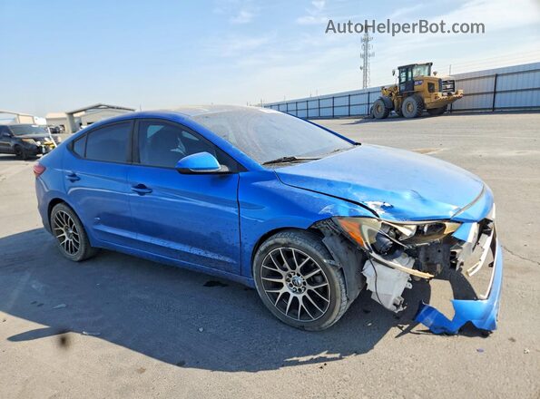 KMHD84LF7HU141875 2017 HYUNDAI ELANTRA Синий Передняя правая четверть