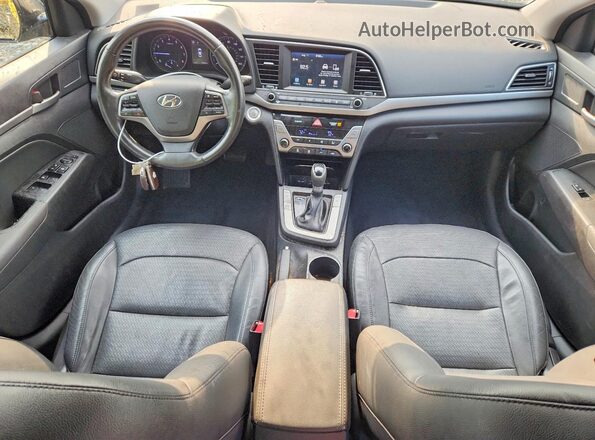KMHD84LF7HU279111 2017 HYUNDAI ELANTRA Blue წინა პანელის ხედი