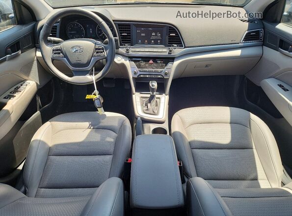 KMHD84LF7HU328839 2017 HYUNDAI ELANTRA Gray წინა პანელის ხედი