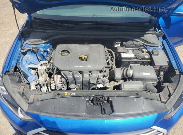 KMHD84LF7HU329229 2017 HYUNDAI ELANTRA Синий Вид задней части салона