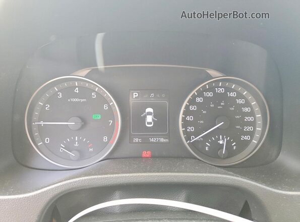 KMHD84LF7JU478584 2018 HYUNDAI ELANTRA Blue Widok zestawu wskaźników