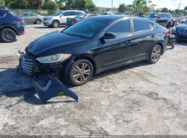 KMHD84LF7JU523359 2018 HYUNDAI ELANTRA Black Передня ліва чверть