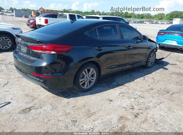 KMHD84LF7JU523359 2018 HYUNDAI ELANTRA Black Задня права чверть
