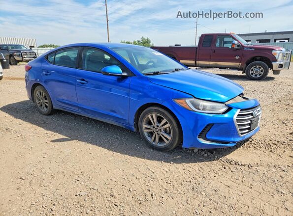 KMHD84LF7JU609206 2018 HYUNDAI ELANTRA Синий Передняя правая четверть