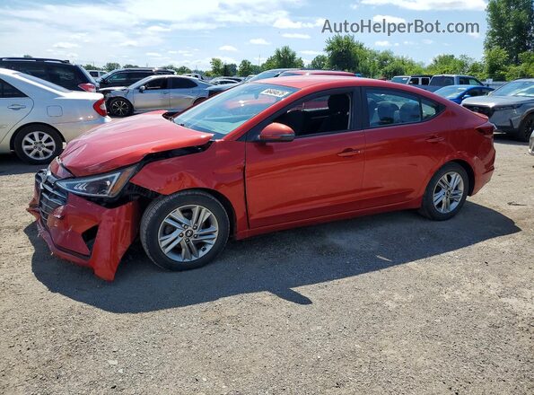 KMHD84LF7KU857411 2019 HYUNDAI ELANTRA Red Задня ліва чверть