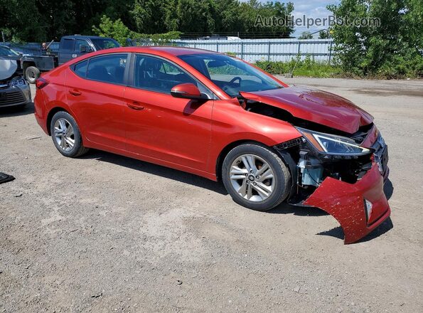 KMHD84LF7KU857411 2019 HYUNDAI ELANTRA Red Вид салону спереду
