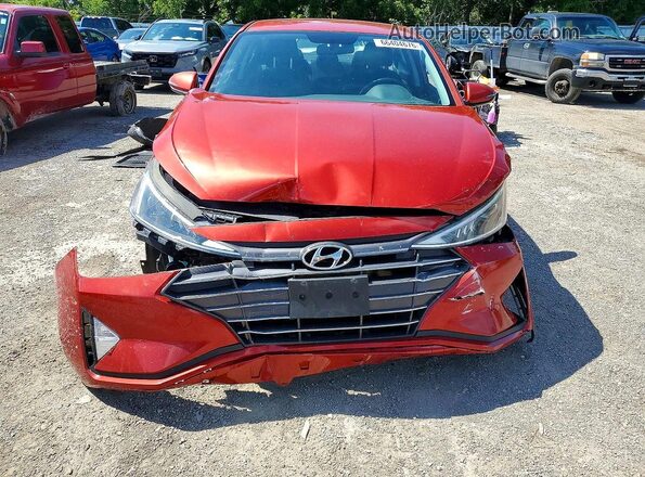 KMHD84LF7KU857411 2019 HYUNDAI ELANTRA Red Вид щитка приладів