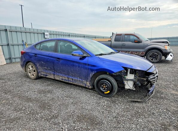 KMHD84LF7KU887735 2019 HYUNDAI ELANTRA Blue Przód prawy