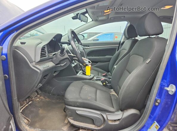KMHD84LF7KU887735 2019 HYUNDAI ELANTRA Blue Widok wnętrza z przodu