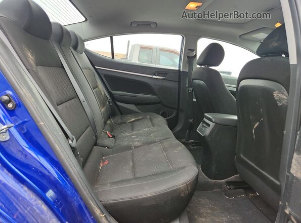 KMHD84LF7KU887735 2019 HYUNDAI ELANTRA Blue Widok tylnych siedzeń