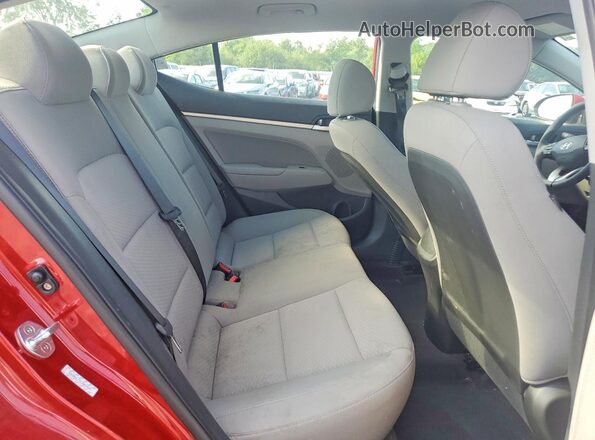 KMHD84LF7LU002449 2020 HYUNDAI ELANTRA Red Rear seats view