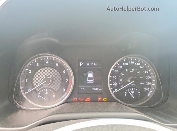 KMHD84LF7LU933257 2020 HYUNDAI ELANTRA Silver Vista del cuadro de instrumentos