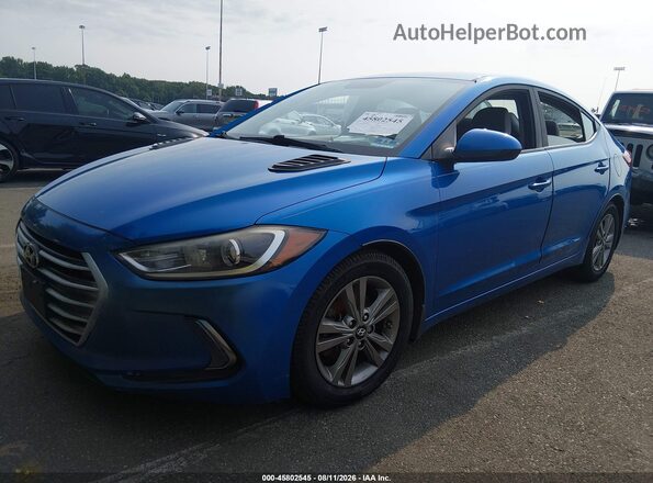 KMHD84LF8HU106388 2017 HYUNDAI ELANTRA Blue Vista tres cuartos delantera izquierda