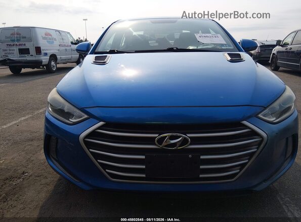 KMHD84LF8HU106388 2017 HYUNDAI ELANTRA Blue Vista del cuadro de instrumentos