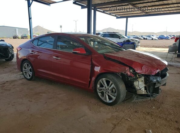KMHD84LF8HU193628 2017 HYUNDAI ELANTRA Красный Передняя правая четверть