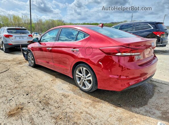 KMHD84LF8HU210332 2017 HYUNDAI ELANTRA Красный Задняя левая четверть