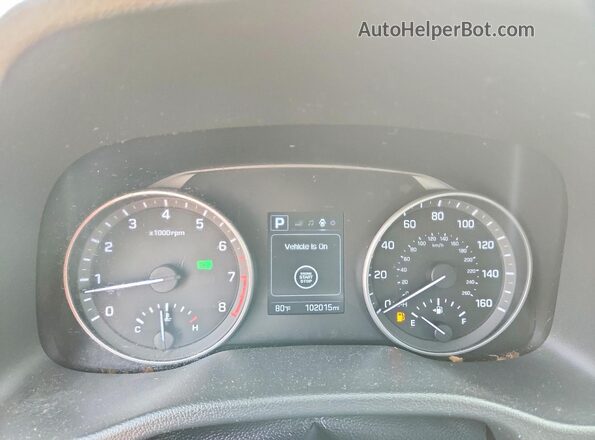 KMHD84LF8HU210332 2017 HYUNDAI ELANTRA Красный Вид щитка приборов