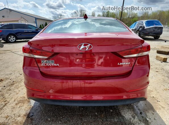 KMHD84LF8HU210332 2017 HYUNDAI ELANTRA Красный Вид сзади