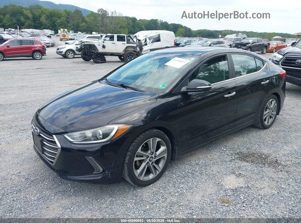 KMHD84LF8HU286701 2017 HYUNDAI ELANTRA Black Vista tres cuartos delantera izquierda